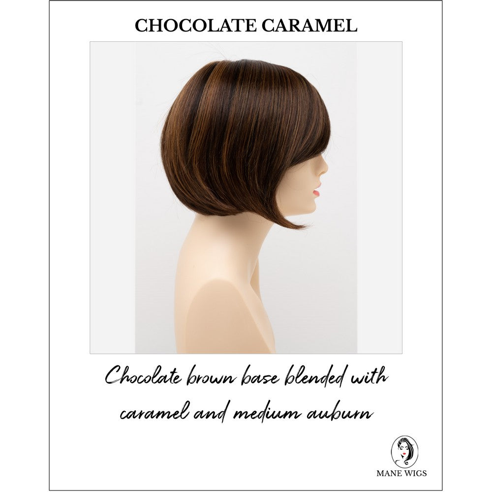 Shyla By Envy in Chocolate Caramel-Chocolate brown base blended with caramel and medium auburn