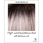 Load image into Gallery viewer, Silky Beige-R-A light, neutral-toned platinum blonde with dark brown roots

