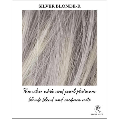 Silver Blonde-R-Pure silver white and pearl platinum blonde blend and medium roots