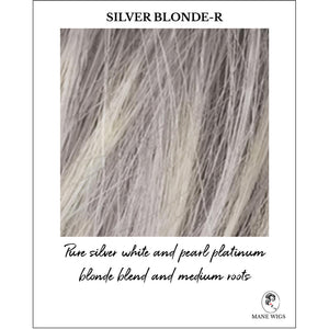 Silver Blonde-R-Pure silver white and pearl platinum blonde blend and medium roots