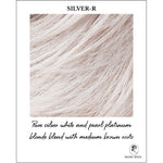 Load image into Gallery viewer, Silver-R-Pure silver white and pearl platinum blonde blend with medium brown roots
