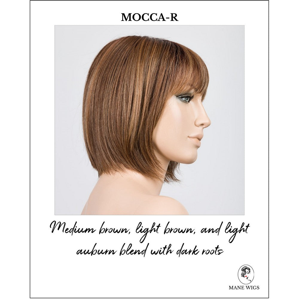 Sing by Ellen Wille in Mocca-R-Medium brown, light brown, and light auburn blend with dark roots