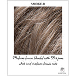 Load image into Gallery viewer, Smoke-R-Medium brown blended with 35% pure white and medium brown roots
