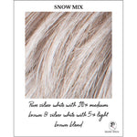 Load image into Gallery viewer, Snow Mix-Pure silver white with 10% medium brown &amp; silver white with 5% light brown blend
