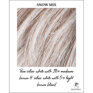 Snow Mix-Pure silver white with 10% medium brown & silver white with 5% light brown blend