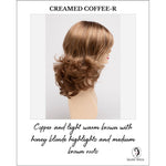 Load image into Gallery viewer, Sonia by Envy in Creamed Coffee-R-Copper and light warm brown with honey blonde highlights and medium brown roots
