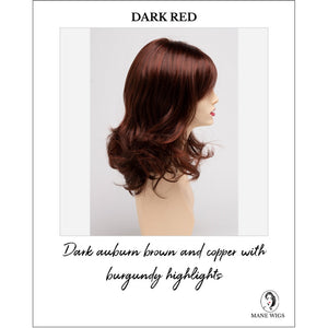 Sonia by Envy in Dark Red-Dark auburn brown and copper with burgundy highlights