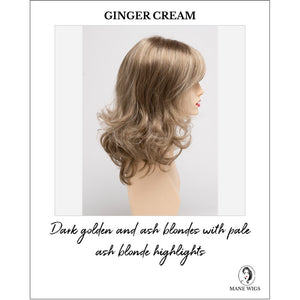 Sonia by Envy in Ginger Cream-Dark golden and ash blondes with pale ash blonde highlights