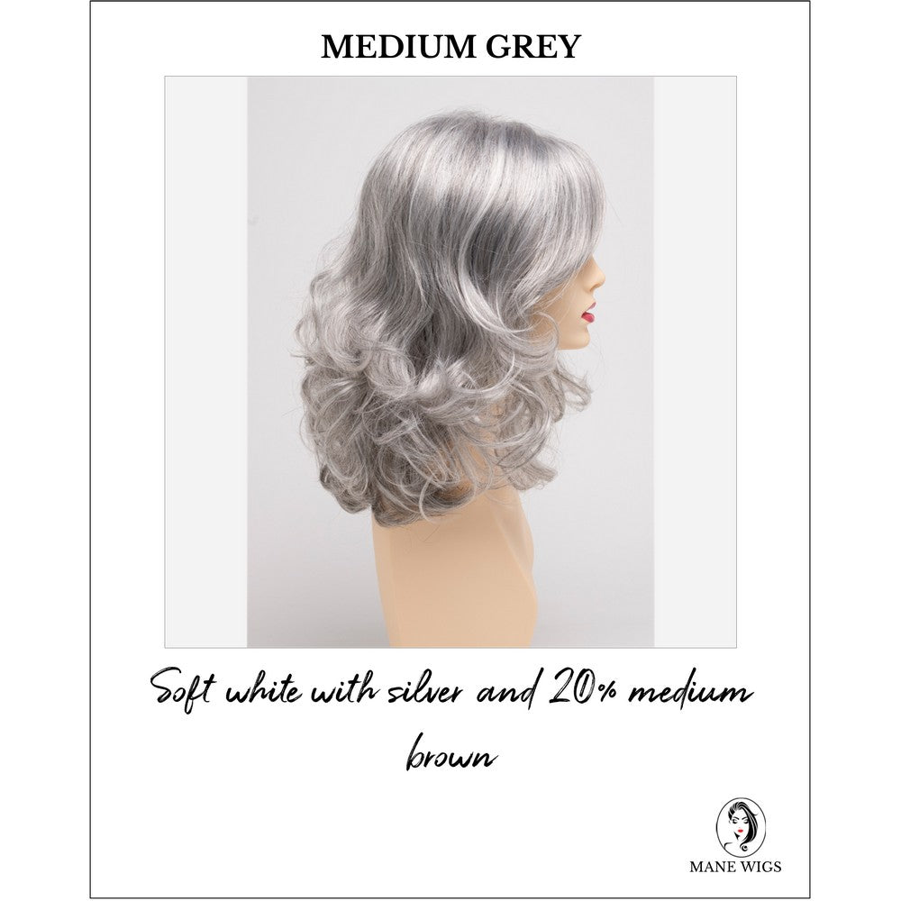 Sonia by Envy in Medium Grey-Soft white with silver and 20% medium brown