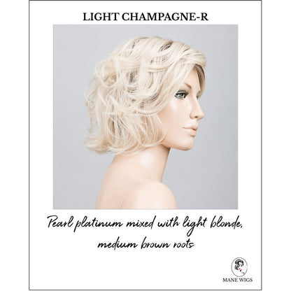Sound by Ellen Wille in Light Champagne-R-Pearl platinum mixed with light blonde, medium brown roots