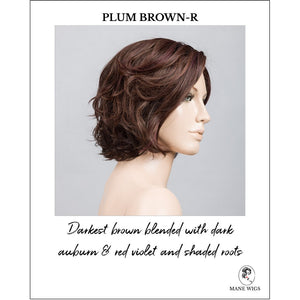 Sound by Ellen Wille in Plum Brown-R-Darkest brown blended with dark auburn & red violet and shaded roots