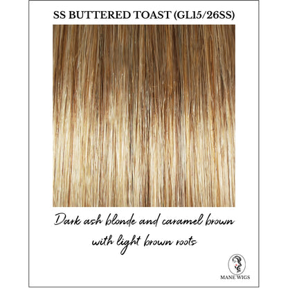 SS Buttered Toast (GL15/26Ss)-Dark ash blonde and caramel brown with light brown roots