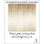 Load image into Gallery viewer, SS Champagne Blonde (GL613/88SS)-Medium golden and honey blonde blend with light brown roots
