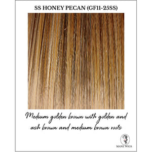 SS Honey Pecan (GF11-25SS)-Medium golden brown with golden and ash brown and medium brown roots