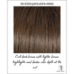 Load image into Gallery viewer, SS Iced Java (GF4-10SS)-Cool dark brown with lighter brown highlights and darker color depth at the root
