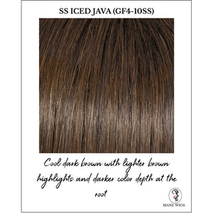 SS Iced Java (GF4-10SS)-Cool dark brown with lighter brown highlights and darker color depth at the root