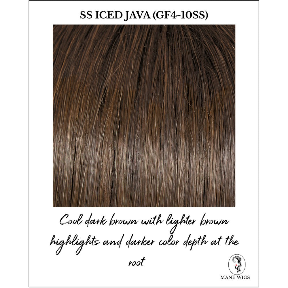 SS Iced Java (GF4-10SS)-Cool dark brown with lighter brown highlights and darker color depth at the root