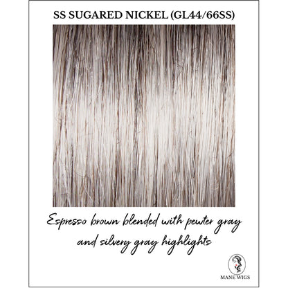 SS Sugared Nickel (GL44/66Ss)-Espresso brown blended with pewter gray and silvery gray highlights