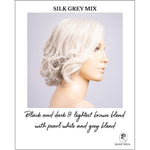 Load image into Gallery viewer, Stella by Ellen Wille in Silk Grey Mix-Black and dark &amp; lightest brown blend with pearl white and grey blend
