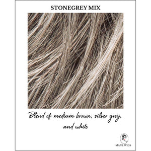 Stone Grey Mix-Blend of medium brown, silver grey, and white