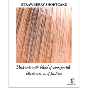 Strawberry Shortcake-Dark roots with blend of pink pastels, blush rose, and fuchsia