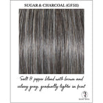 Load image into Gallery viewer, Sugar &amp; Charcoal (GF511)-Salt &amp; pepper blend with brown and silvery gray, gradually lighter in front
