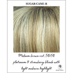 Load image into Gallery viewer, Sugar Cane-R-Medium brown root, 50/50 platinum &amp; strawberry blonde with light auburn highlight
