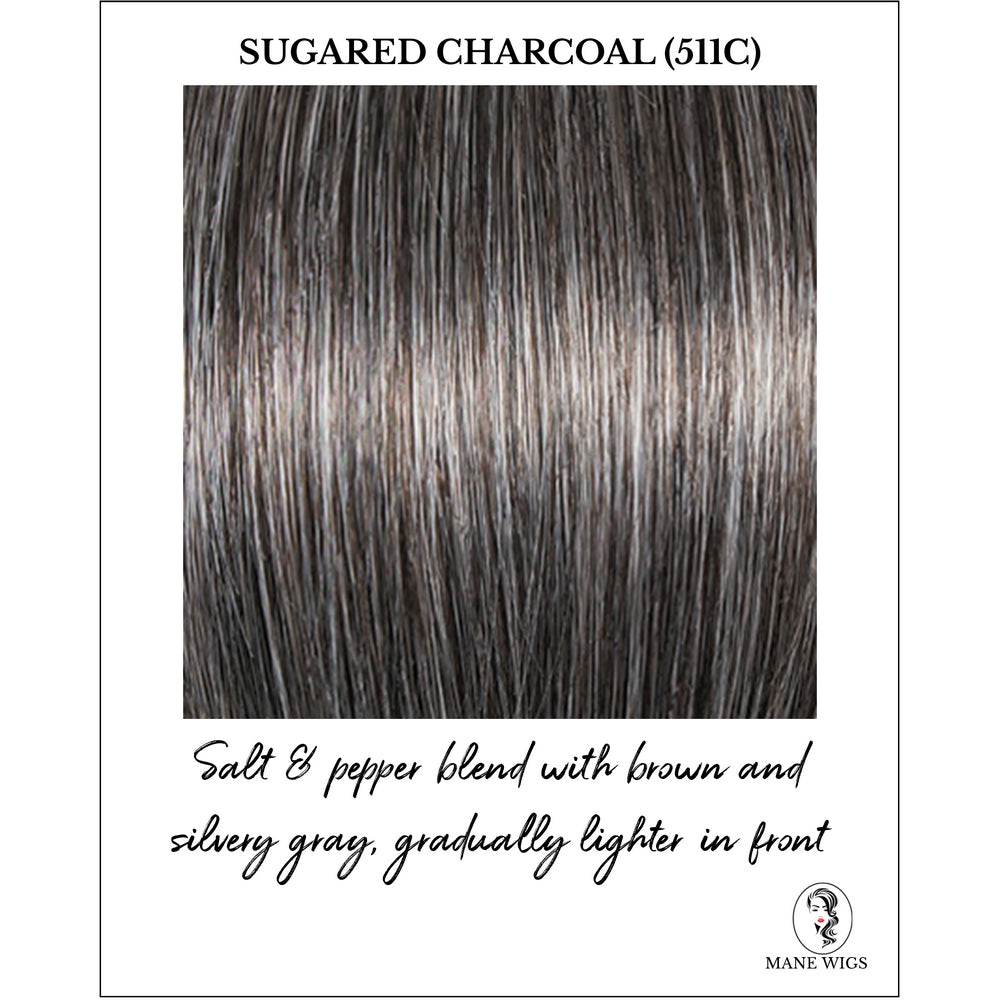 Sugared Charcoal (511C)-Salt & pepper blend with brown and silvery gray, gradually lighter in front