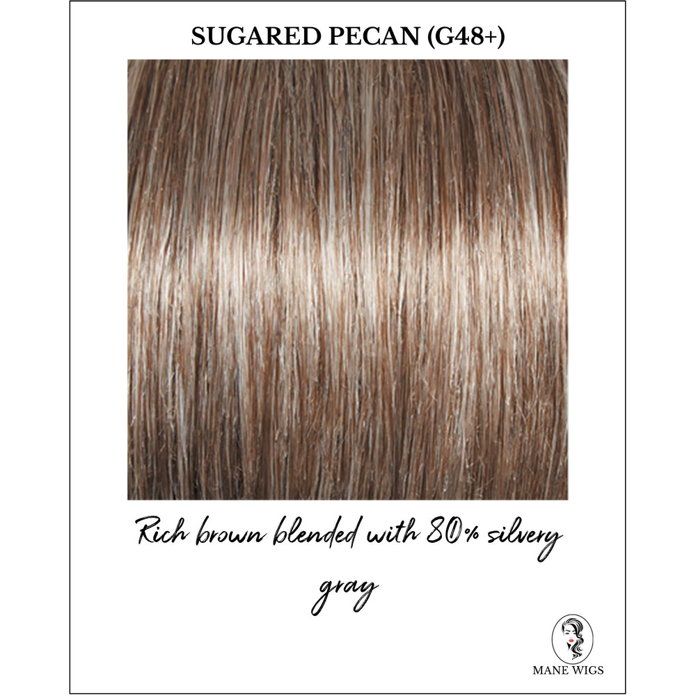 Sugared Pecan (G48+)-Rich brown blended with 80% silvery gray