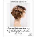 Load image into Gallery viewer, Suzi by Envy in Creamed Coffee-R-Copper and light warm brown with honey blonde highlights and medium brown roots
