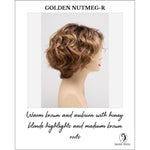 Load image into Gallery viewer, Suzi by Envy in Golden Nutmeg-R-Warm brown and auburn with honey blonde highlights and medium brown roots

