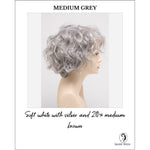 Load image into Gallery viewer, Suzi by Envy in Medium Grey-Soft white with silver and 20% medium brown

