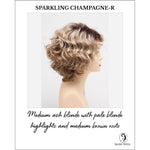 Load image into Gallery viewer, Suzi by Envy in Sparkling Champagne-R-Medium ash blonde with pale blonde highlights and medium brown roots
