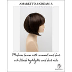 Load image into Gallery viewer, Tandi By Envy in Amaretto &amp; Cream-R-Medium brown with caramel and dark ash blonde highlights and dark roots
