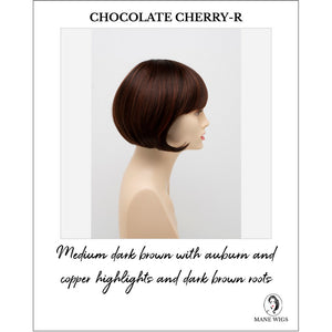 Tandi By Envy in Chocolate Cherry-R-Medium dark brown with auburn and copper highlights and dark brown roots
