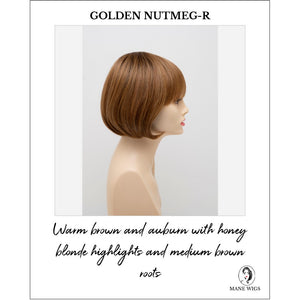 Tandi By Envy in Golden Nutmeg-R-Warm brown and auburn with honey blonde highlights and medium brown roots