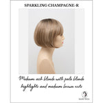 Load image into Gallery viewer, Tandi By Envy in Sparkling Champagne-R-Medium ash blonde with pale blonde highlights and medium brown roots
