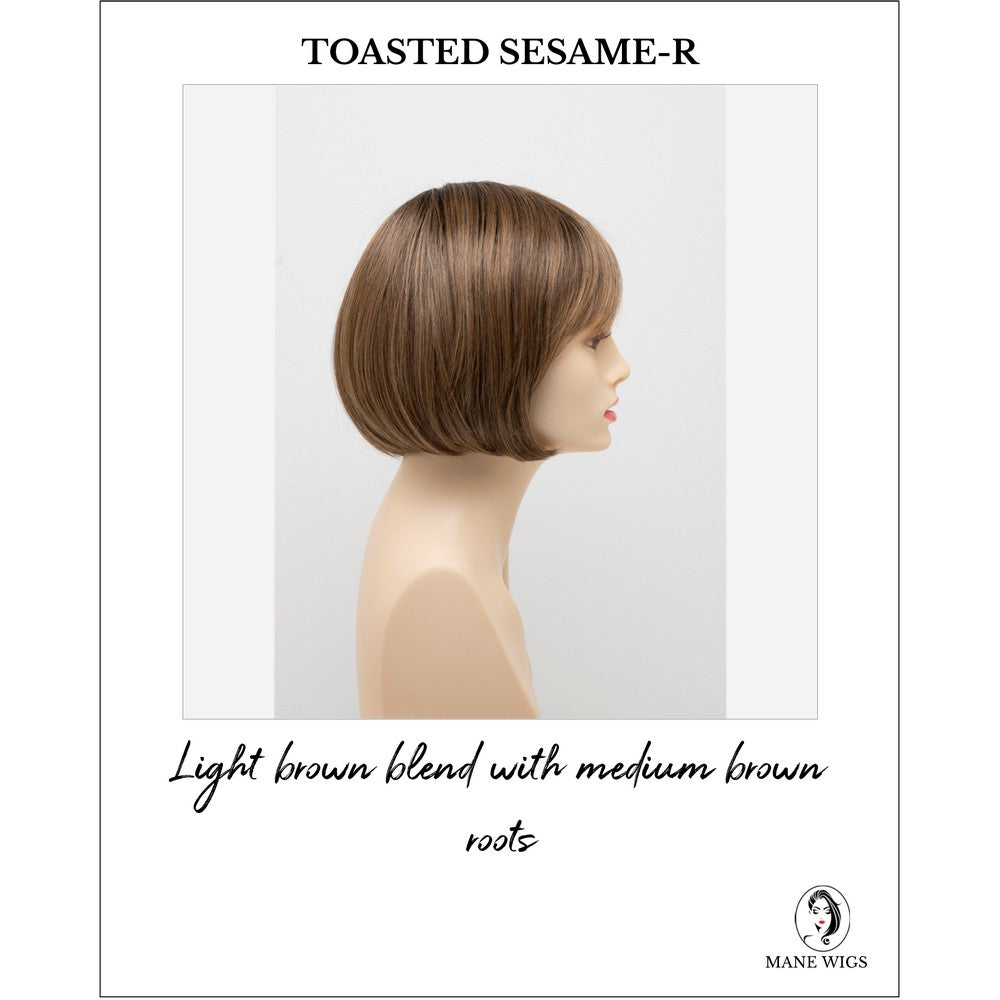 Tandi By Envy in Toasted Sesame-R-Light brown blend with medium brown roots