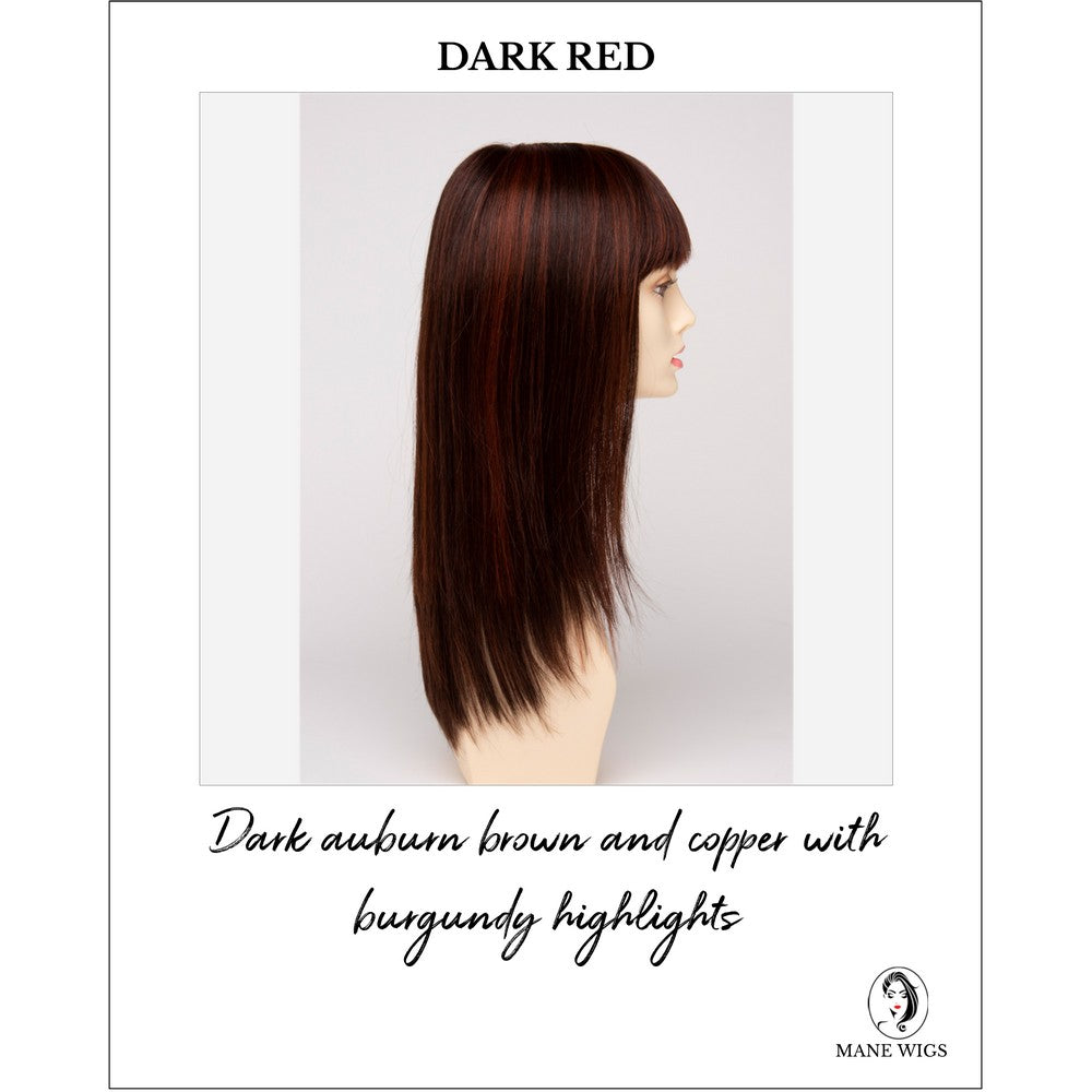 Taryn By Envy in Dark Red-Dark auburn brown and copper with burgundy highlights