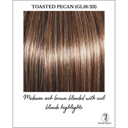 Toasted Pecan (GL18/23)-Medium ash brown blended with cool blonde highlights