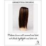 Load image into Gallery viewer, Veronica By Envy in Amaretto &amp; Cream-R-Medium brown with caramel and dark ash blonde highlights and dark roots
