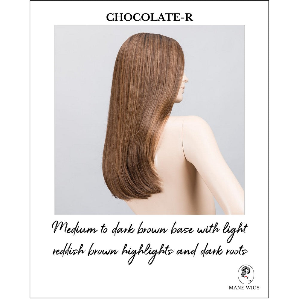 Vita wig by Ellen Wille in Chocolate-R-Medium to dark brown base with light reddish brown highlights and dark roots