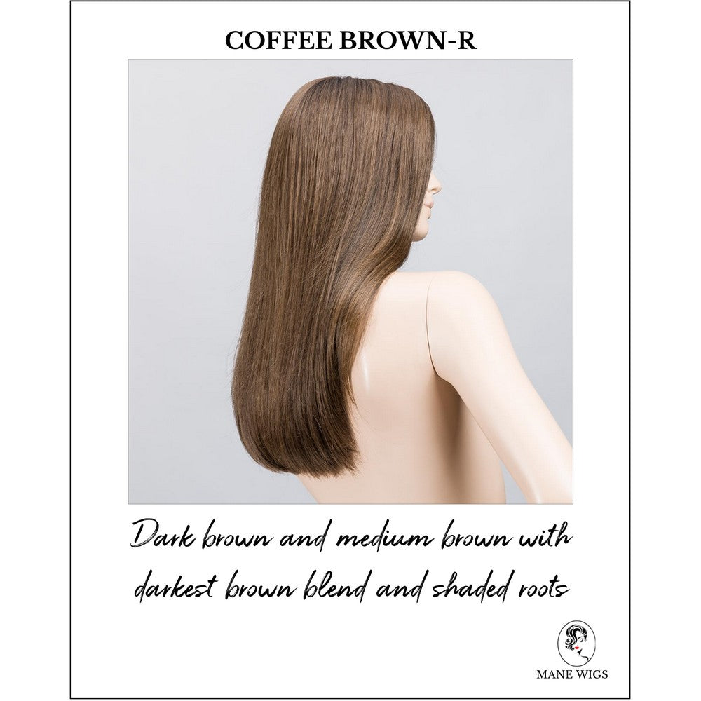 Vita wig by Ellen Wille in Coffee Brown-R-Dark brown and medium brown with darkest brown blend and shaded roots