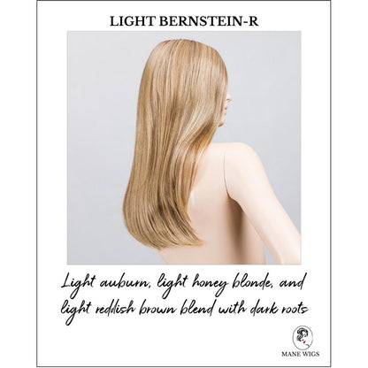 Vita wig by Ellen Wille in Light Bernstein-R-Light auburn, light honey blonde, and light reddish brown blend with dark roots