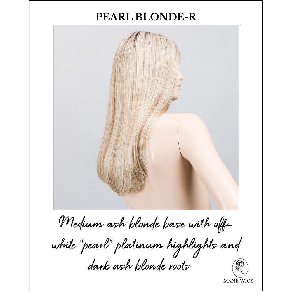 Vita wig by Ellen Wille in Pearl Blonde-R-Medium ash blonde base with off-white "pearl" platinum highlights and dark ash blonde roots