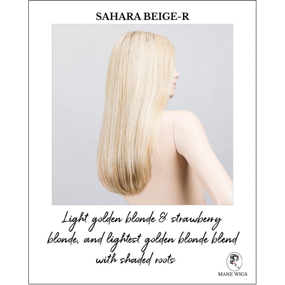 Vita wig by Ellen Wille in Sahara Beige-R-Light golden blonde & strawberry blonde, and lightest golden blonde blend with shaded roots