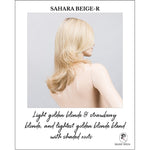 Load image into Gallery viewer, Voice wig by Ellen Wille in Sahara Beige-R-Light golden blonde &amp; strawberry blonde, and lightest golden blonde blend with shaded roots
