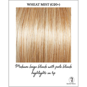 Wheat Mist (G20+)-Medium beige blonde with pale blonde highlights on top