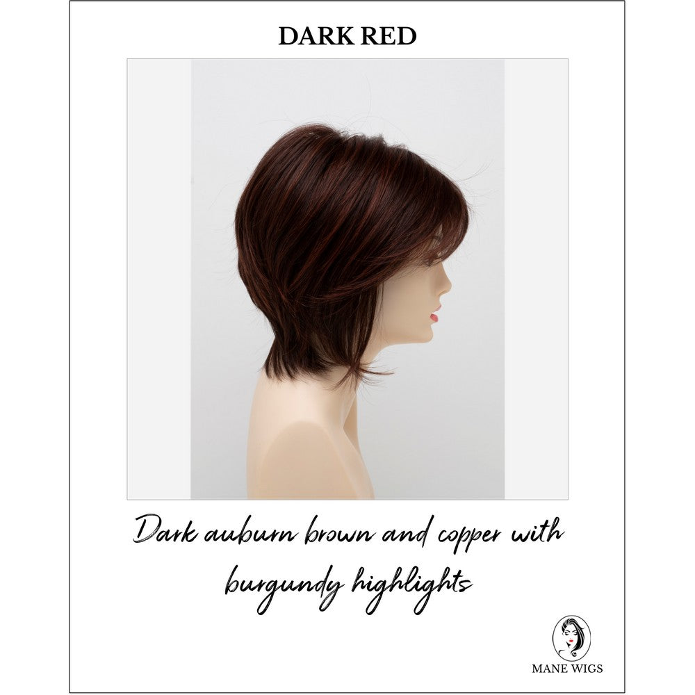 Whitney By Envy in Dark Red-Dark auburn brown and copper with burgundy highlights