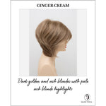 Load image into Gallery viewer, Whitney By Envy in Ginger Cream-Dark golden and ash blondes with pale ash blonde highlights

